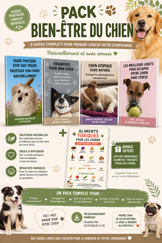 Pack bien être du chien valeur 19 € aujourd’hui 12€