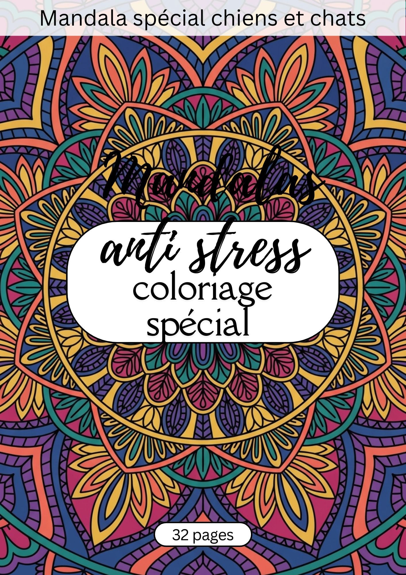 Mandala coloriage chiens 🐶 chats