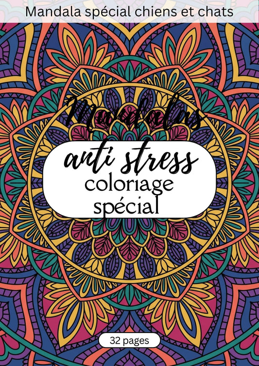 Mandala coloriage chiens 🐶 chats
